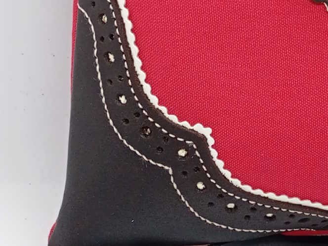 Bandolera lona y piel.